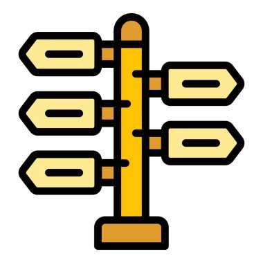 Kamp alanı yön sütun simgesi. Beyaz arkaplan rengi üzerinde izole edilmiş web tasarımı için Kamp alanı yön sütun vektör simgesi