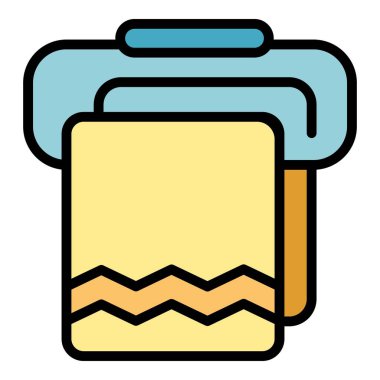 Sabah banyo havlusu ikonu. Beyaz arkaplan renginde izole edilmiş web tasarımı için Sabah Havlusu vektör simgesi