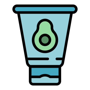 Kore kozmetik krem tüp ikonu. Beyaz arkaplan renklerinde izole edilmiş web tasarımı için Kore kozmetik krem tüp vektör simgesi