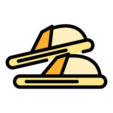 Ev terliği yatak odası ikonu. Beyaz arkaplan rengi üzerinde izole edilmiş web tasarımı için ev terlikleri yatak odası vektör simgesi