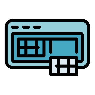 Klima tamir filtresi simgesi. Beyaz arkaplan renklerinde izole edilmiş web tasarımı için taslak Onarım Klima filtresi vektör simgesi