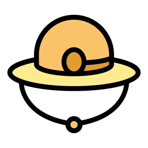 Απόσπασμα Στρογγυλό Καπέλο Εικόνα Περίγραμμα Αποστολή Στρογγυλό Καπέλο Διάνυσμα Εικονίδιο — Διανυσματικό Αρχείο