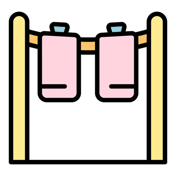 Drying Clothes Icon Outline Drying Clothes Vector Icon Web Design — Stock Vector