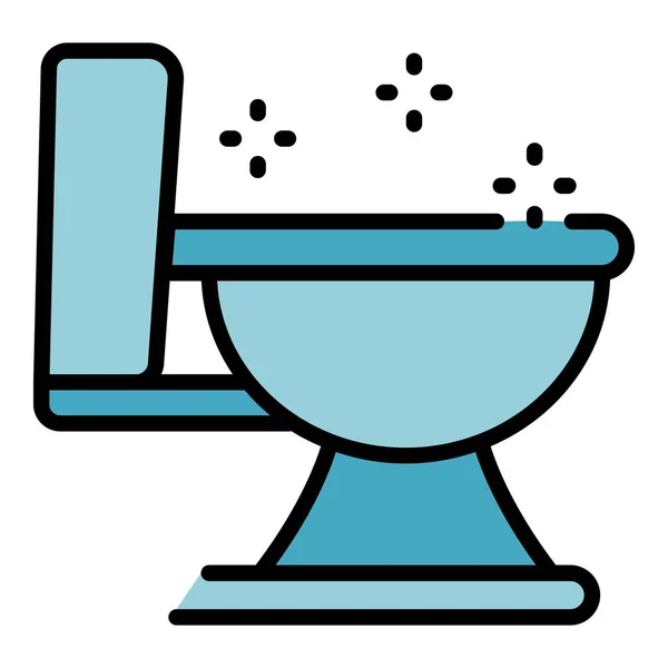Ikone Sauberer Toiletten Umriss Saubere Toilette Vektor Symbol Für Web — Stockvektor
