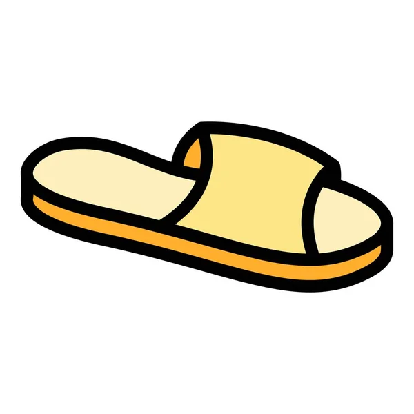 Thuis Slippers Zacht Pictogram Outline Home Slippers Soft Vector Icoon — Stockvector