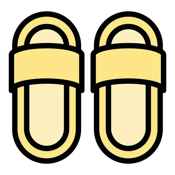Home Slippers Female Icon Outline Home Slippers Female Vector Icon — Stock Vector
