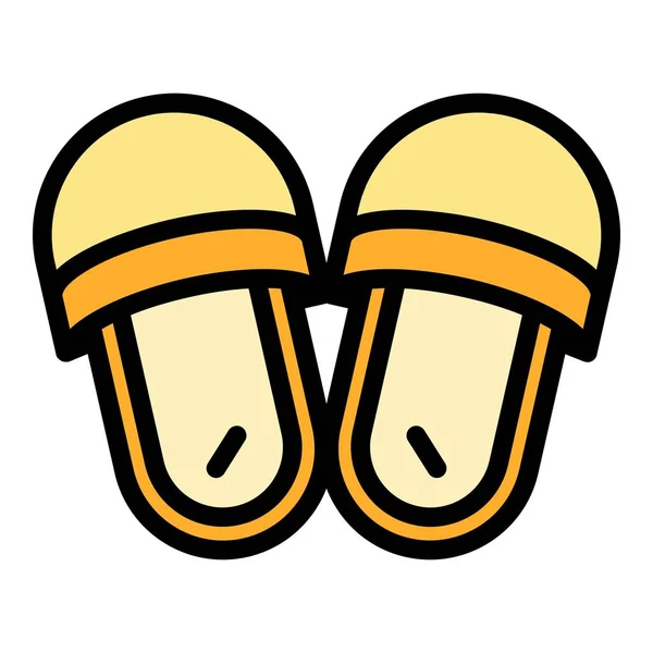 Home Slippers Material Icon Outline Home Slippers Material Vector Icon — Stock Vector