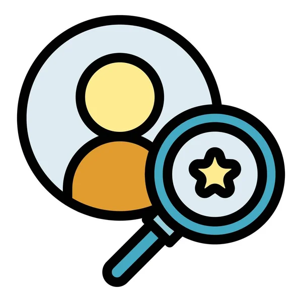 Search Manager Icon Outline Vector Работа Менеджера Рабочий Цвет Бизнеса — стоковый вектор