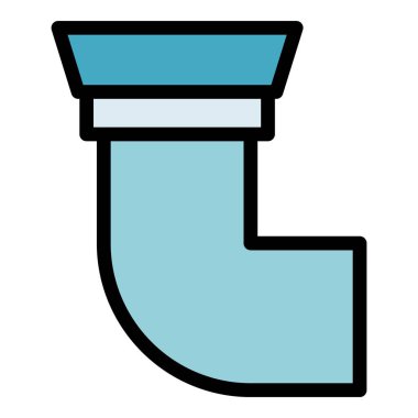 Bulaşık makinesi plastik boru ikonunu tamir et. Beyaz arkaplan renklerinde izole edilmiş web tasarımı için bulaşık makinası plastik boru vektör simgesini onar