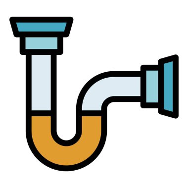 Bulaşık makinesinin tüm boru simgesini tamir et. Beyaz arkaplan renklerinde izole edilmiş web tasarımı için ana hatlı bulaşık makinesi tam boru vektör simgesi