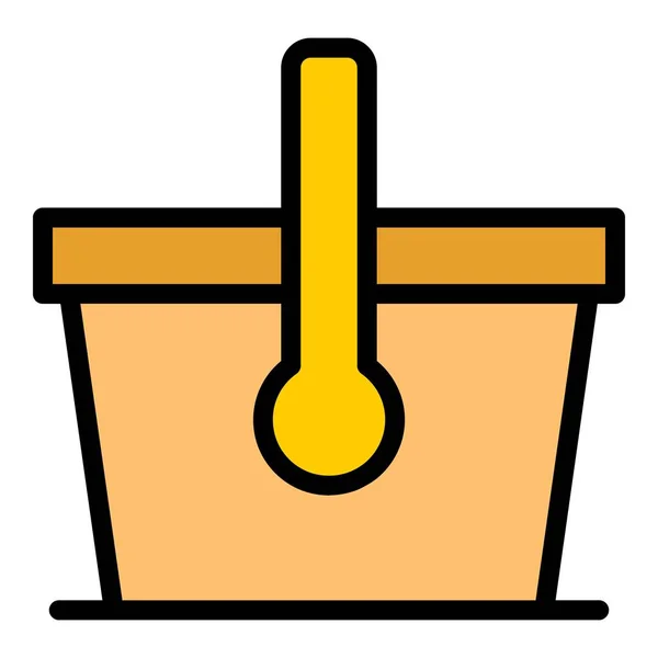 Take Away Food Basket Icon Outline Take Away Food Basket — Stock Vector