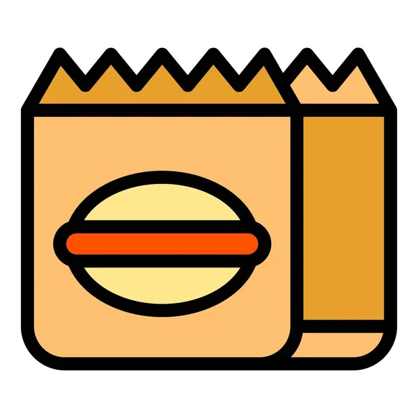 Take Away Fast Food Icon Outline Take Away Fast Food — Stock Vector