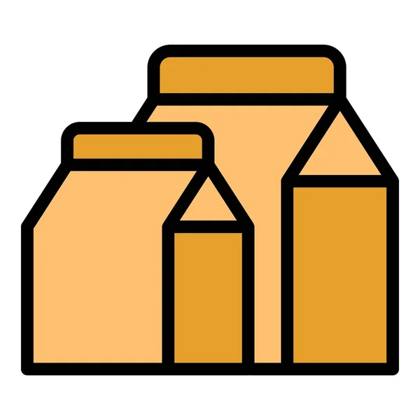 Süt Yiyeceği Ikonunu Kaldır Beyaz Arkaplan Renginde Izole Edilmiş Web — Stok Vektör