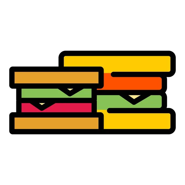 Emporter Icône Sandwich Aperçu Icône Vectorielle Sandwich Emporter Pour Conception — Image vectorielle