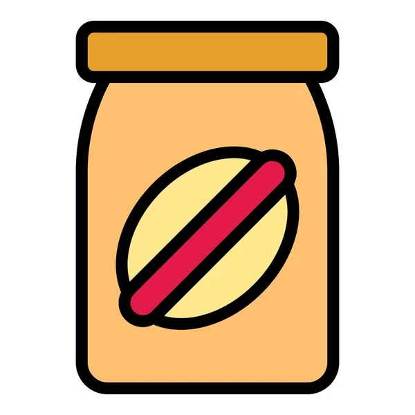 Take Away Food Jar Icon Outline Take Away Food Jar — Stock Vector