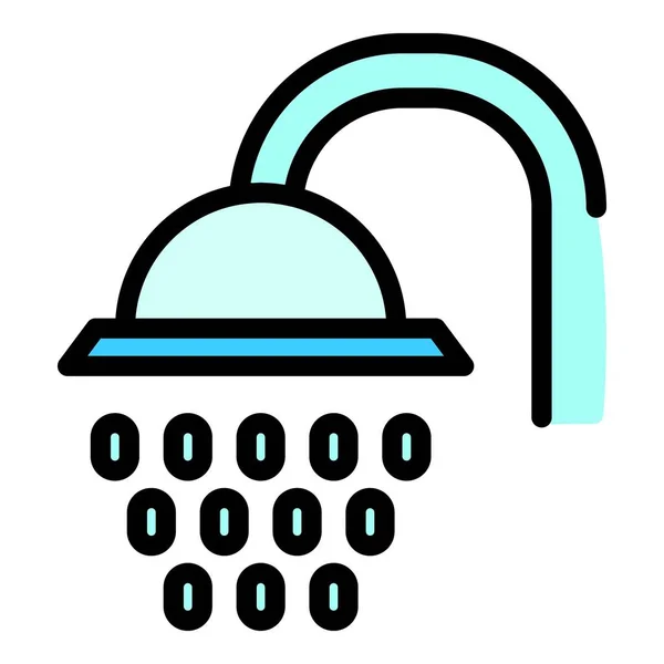 Shower Head Water Icon Outline Shower Head Water Vector Icon — Stock Vector