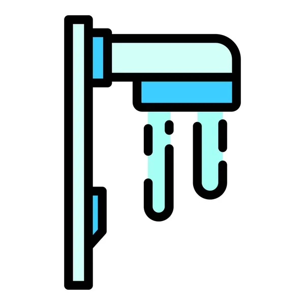 Shower Head Corrugated Icon Outline Shower Head Corrugated Vector Icon — Stock Vector