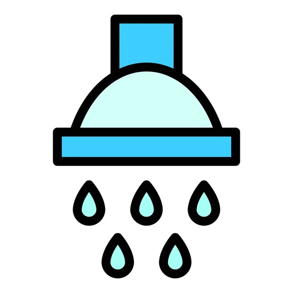 Zuhanyfej Vízvezeték Ikon Vázlat Zuhanyzó Fej Vízvezeték Vektor Ikon Web — Stock Vector