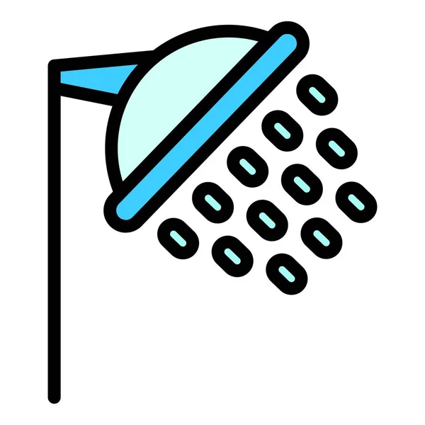 シャワーヘッドがアイコンをドロップします 概要白い背景色フラットに分離されたウェブデザインのためのシャワーヘッドドロップベクトルアイコン — ストックベクタ