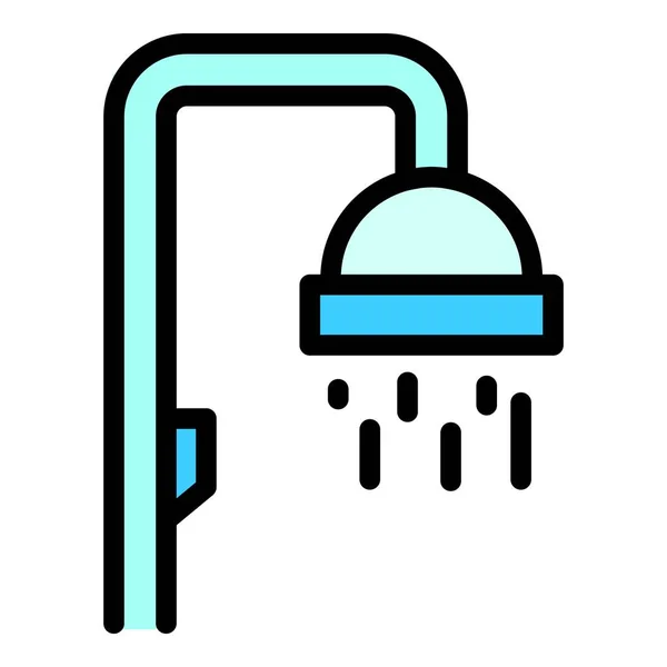 淋浴器头雨图标 基于白色背景色平面的网页设计中的淋浴器主雨矢量图标 — 图库矢量图片