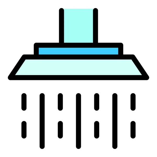 Ikona Głowicy Prysznicowej Zarys Element Głowicy Prysznicowej Wektor Ikona Projektowania — Wektor stockowy