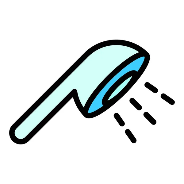 淋浴头滴滴图标 基于白背景色平面的网页设计概要淋浴器头液滴矢量图标 — 图库矢量图片