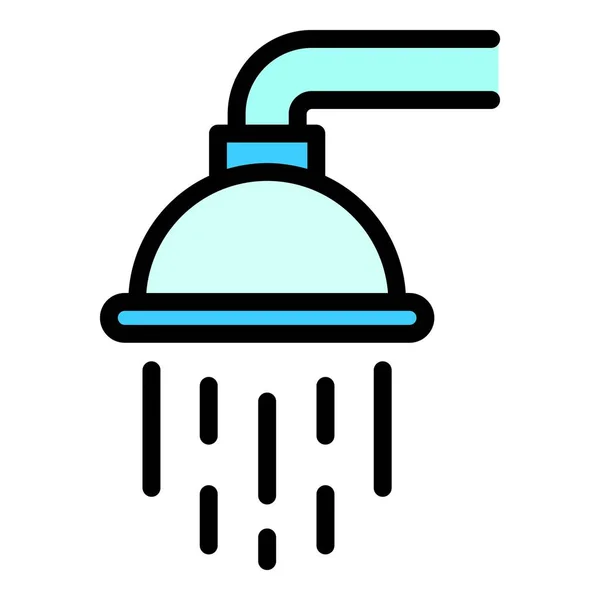 전형적 샤워기 아이콘이야 평면에 디자인용 클래식 샤워기 아이콘의 — 스톡 벡터