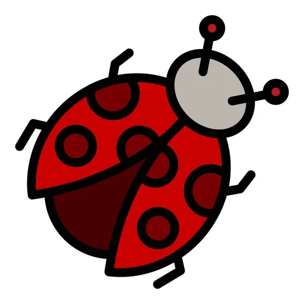 Marienkinder Ikone Umriss Ladybird Kind Vektor Symbol Für Web Design — Stockvektor