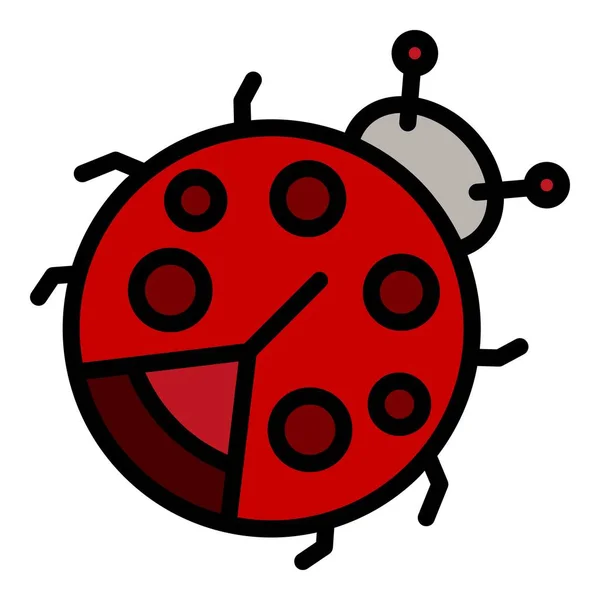 Εικονίδιο Πασχαλίτσα Εικονίδιο Διάνυσμα Περίγραμμα Ladybug Για Σχεδιασμό Web Απομονωμένο — Διανυσματικό Αρχείο