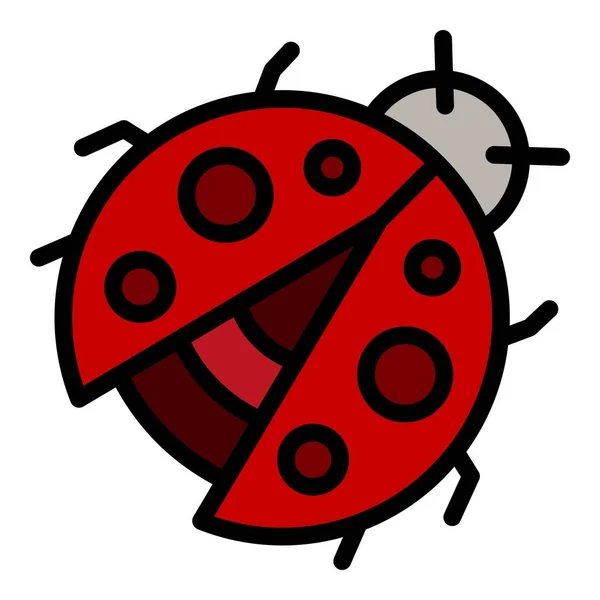 Marienkäfer Liebenswerte Ikone Outline Ladybird Liebenswert Vektor Symbol Für Web — Stockvektor