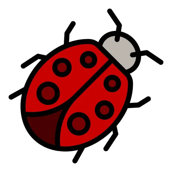 Ladybird Wildlife Icon Outline Ladybird Wildlife Vector Icon Web Design — Stock Vector