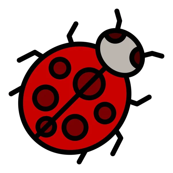 Icono Macro Ladybird Esquema Ladybird Macro Vector Icono Para Diseño — Archivo Imágenes Vectoriales