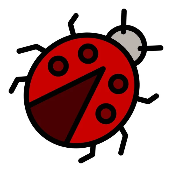 Ladybird Icono Brillante Esquema Ladybird Icono Vector Brillante Para Diseño — Archivo Imágenes Vectoriales