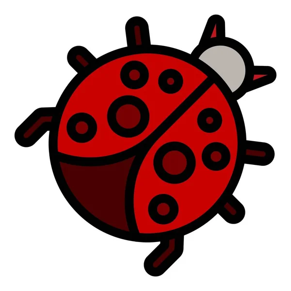 Икона Божьей Коровки Иконка Вектора Точки Ladybird Веб Дизайна Выделена — стоковый вектор