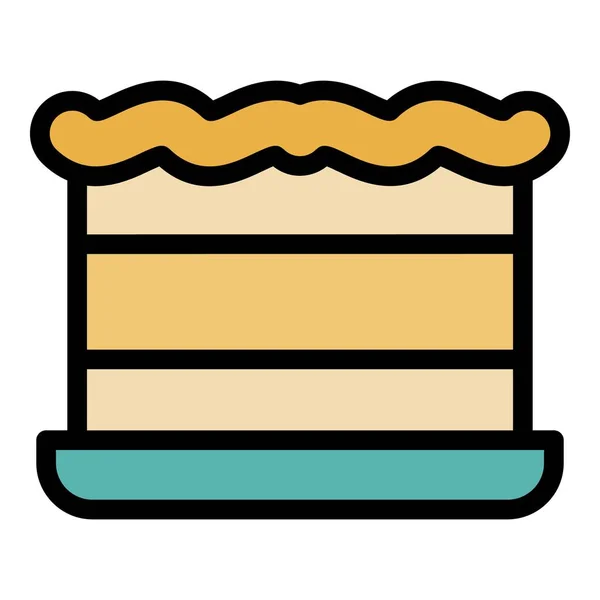 Penne Lasagne Ikon Kontur Vektor Lasagne Pasta Italiensk Mat Färg — Stock vektor