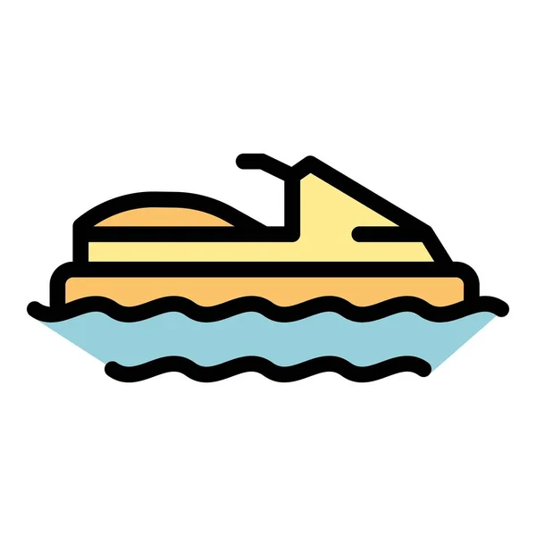 Εικονίδιο Εικονιδίου Τζετ Σκι Διάνυσμα Σκούτερ Νερού Θάλασσα Τζετ Σκι — Διανυσματικό Αρχείο