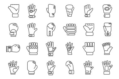 Spor eldivenleri simgeleri ana hatları belirler. Kış sporu. Eldiven güvenliği