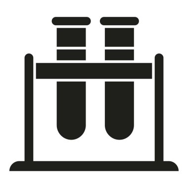 Test sonucu simgesi basit vektör. Laboratuvar kanı. Veri takımı