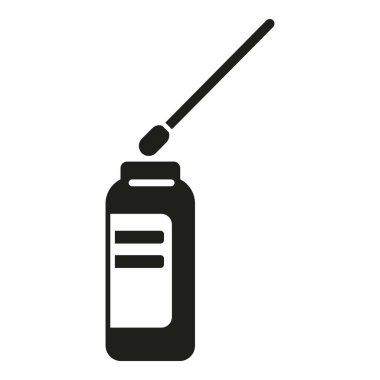 Test sonucu simgesi basit vektör. Laboratuvar örneği. Pozitif doktor