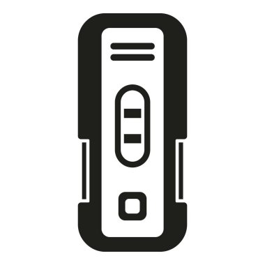 Plazma test simgesi basit vektör. Virüs testi. Dijital bilgisayar