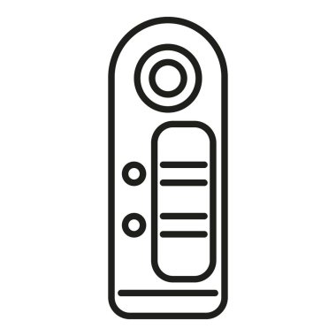 Sonuç test simgesi ana hatları vektörü. Örnek laboratuvar. Dijital plazma