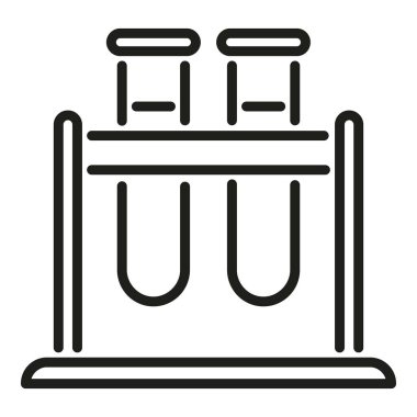 Test sonucu simge ana hatları vektörü. Laboratuvar kanı. Veri takımı