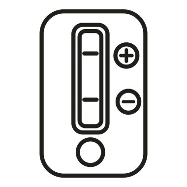 Veri test simgesi ana hatları vektörü. Örnek klinik. Dijital tıp