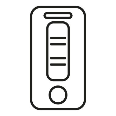 Negatif test sonucu ikon ana hatları vektörü. Tıbbi örnek. Hızlı virüs