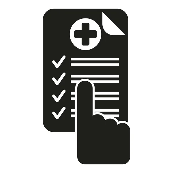 Ikona Wyniku Medycznego Prosty Wektor Pozytywny Test Urządzenia Cyfrowe — Wektor stockowy