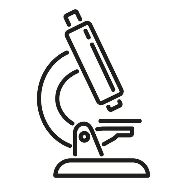 Teste Vetor Contorno Ícone Microscópio Resultado Laboratório Médico Clínica Médica —  Vetores de Stock
