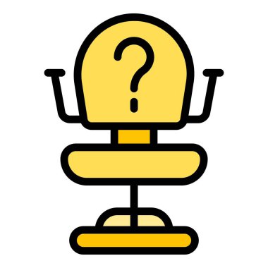 Serbest yönetici koltuk ikonu ana hatları vektörü. Ofis boş. İş iş rengi düz