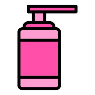 Sprey şişe sabun ikonu. Beyaz arkaplan renginde izole edilmiş web tasarımı için sprey sprey şişe sabun vektör simgesi