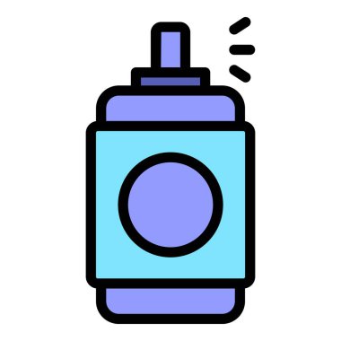 Güvenli aerosol ikonu. Beyaz arkaplan rengi üzerinde izole edilmiş web tasarımı için Güvenli aerosol vektör simgesi