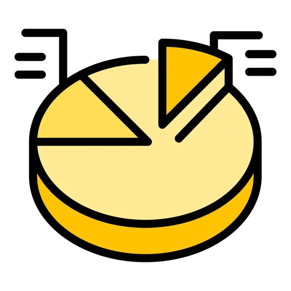 stock vector Finance pie chart icon outline vector. Diagram graph. Round circular color flat